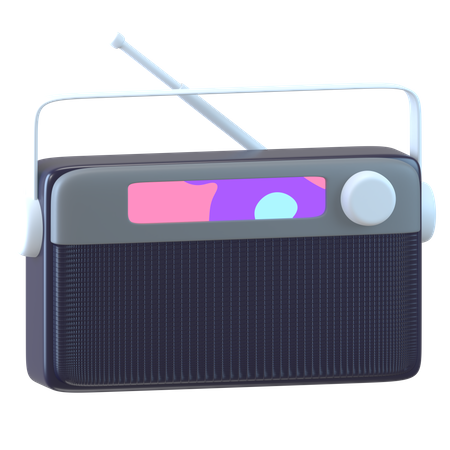 Radio numérique  3D Icon