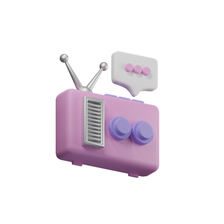 Radio Podcast  3D Icon