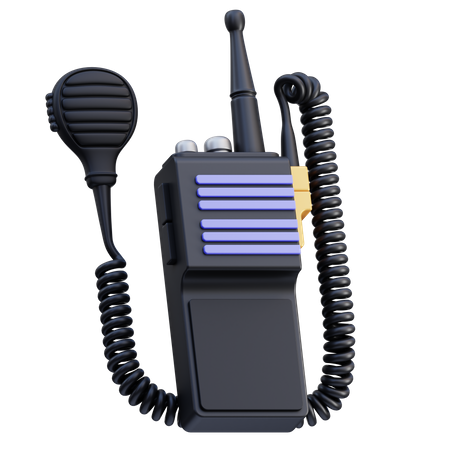 Radio policial  3D Icon