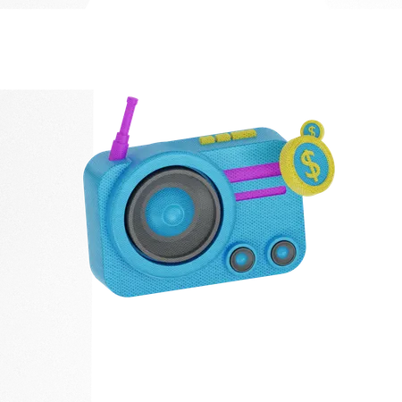 Precio de la radio  3D Icon