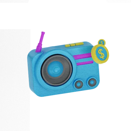 Radio Price  3D Icon