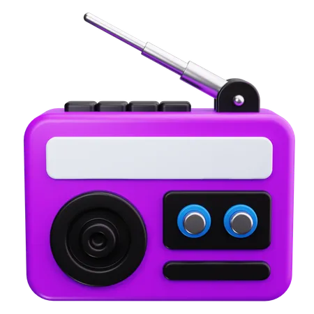 Rádio retrô  3D Icon