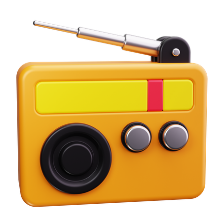 Radio rétro  3D Icon