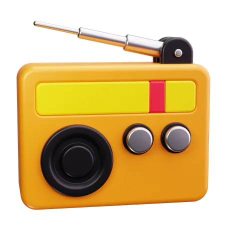 Radio rétro  3D Icon