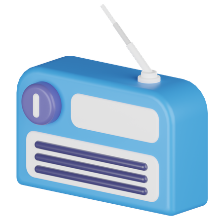 Radio rétro  3D Icon