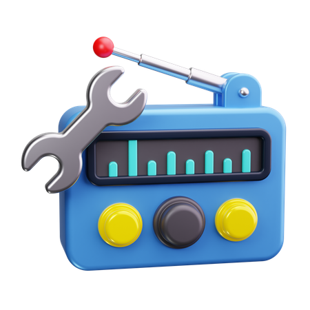 Radio Service  3D Icon