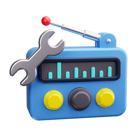 Radio Service  3D Icon