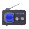 3d radio set illustration