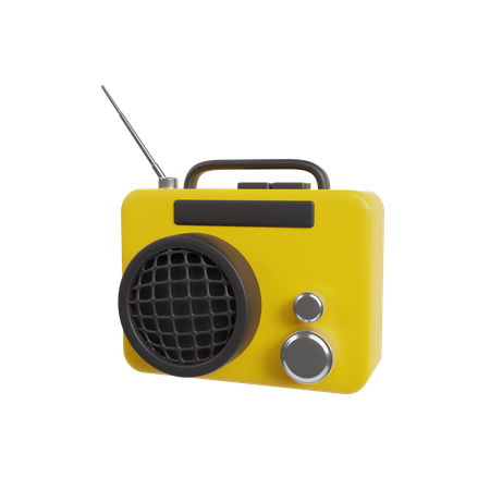 Radio vieja  3D Icon