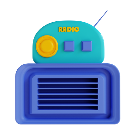 Radio vieja  3D Icon