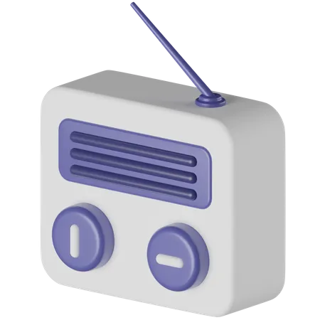 Radio vieja  3D Icon