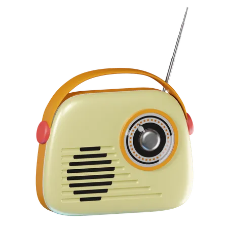 Radio vintage  3D Icon