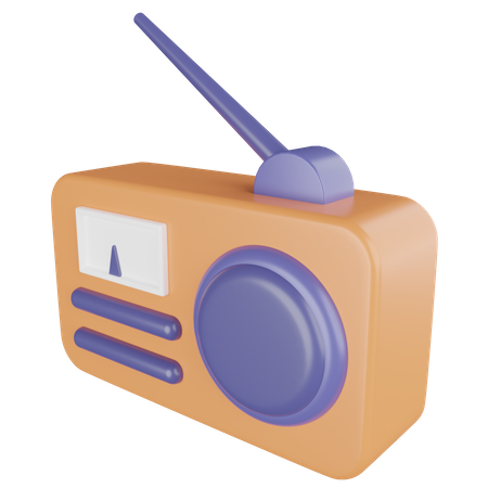 Radio vintage  3D Icon