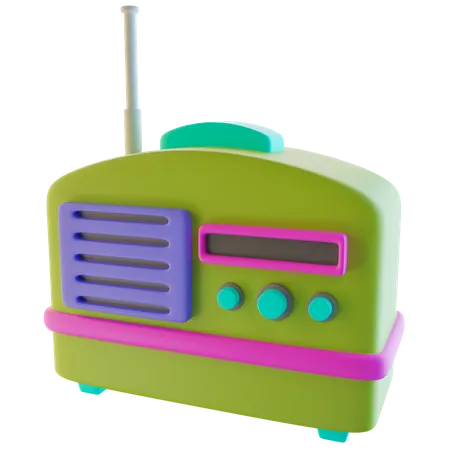 Radio vintage  3D Icon