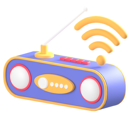 Rádio wi-fi  3D Icon