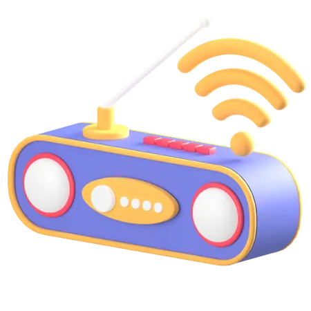 Rádio wi-fi  3D Icon