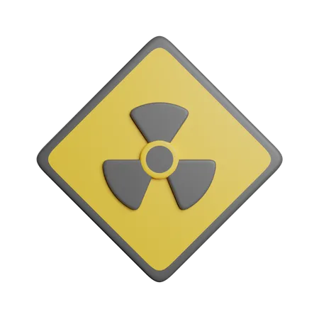 Radioactive Sign Warning 3D Icon