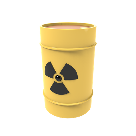 Radioactive container  3D Illustration