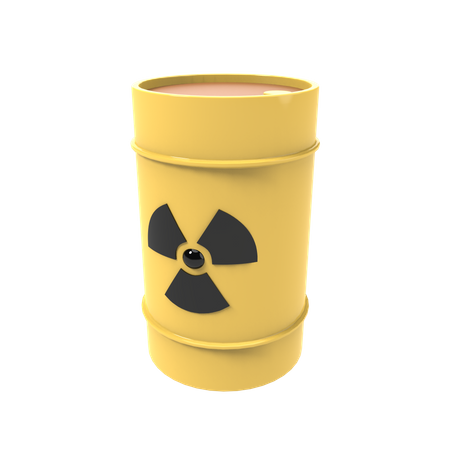 Radioactive container 3D Illustration