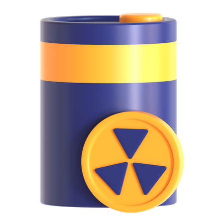 Radioactive Drum  3D Icon