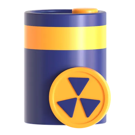 Radioactive Drum  3D Icon