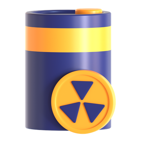Radioactive Drum  3D Icon