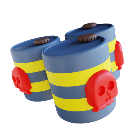 Radioactive Drum  3D Icon