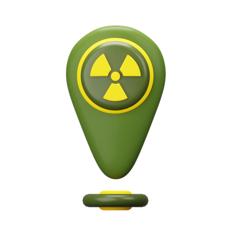 Radioactive Location  3D Icon