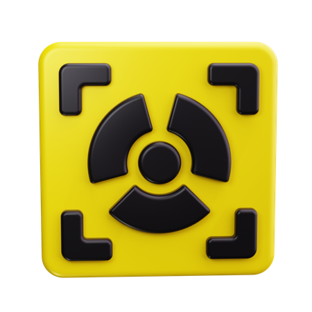 Radioactive Symbol  3D Icon