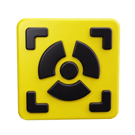 Radioactive Symbol  3D Icon