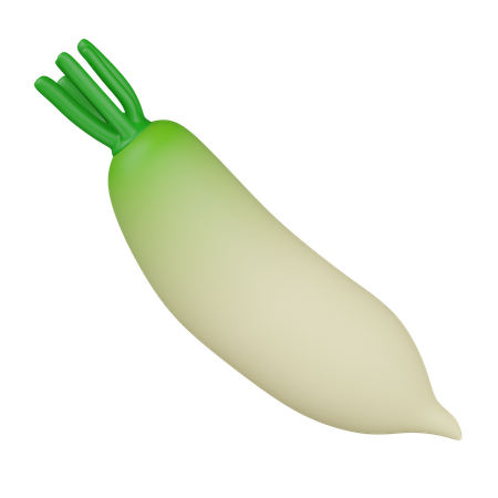 Radish  3D Icon