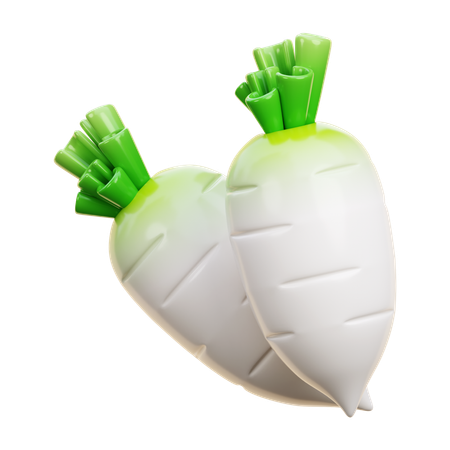 Radish  3D Icon
