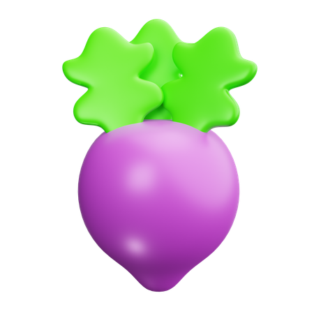 Radish  3D Icon