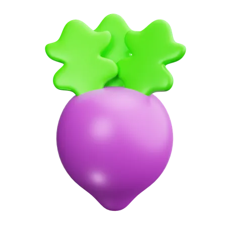 Radish  3D Icon