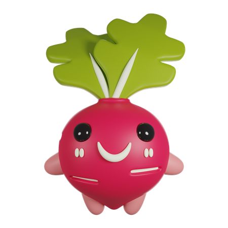 Radish  3D Icon