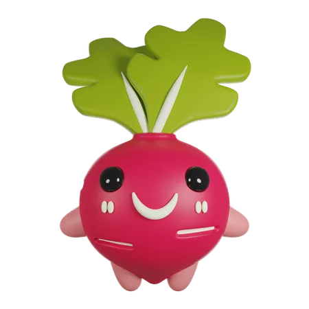 Radish  3D Icon