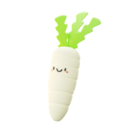Radish  3D Icon