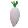 3d radish vegetable logo