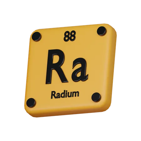 Radium Element 3 D Icon 3D Icon