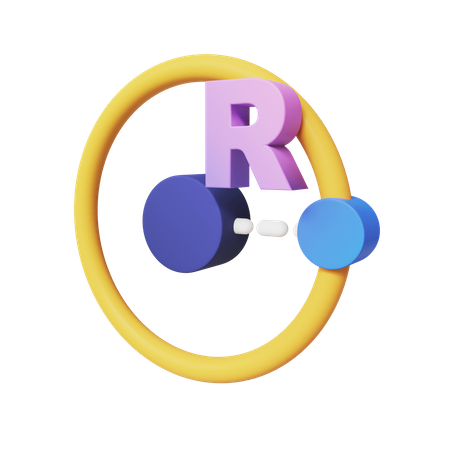 Radius  3D Icon