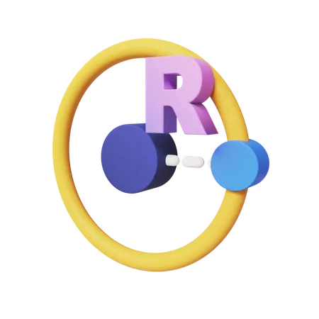 Radius  3D Icon