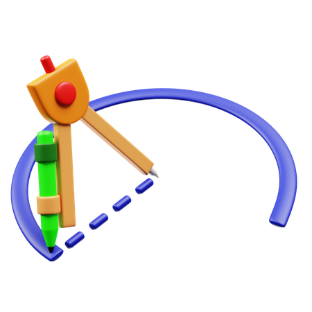 Radius Compass  3D Icon