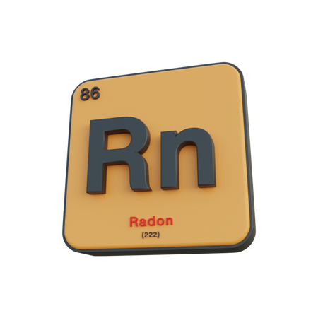 Radon  3D Illustration
