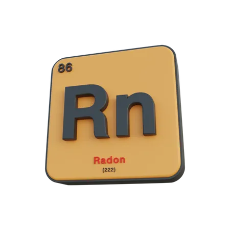 Radon  3D Illustration
