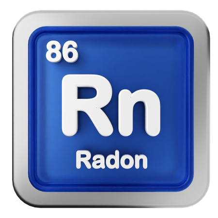 Tableau périodique du radon  3D Icon