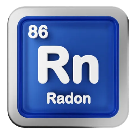 Tableau périodique du radon  3D Icon