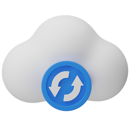 Actualisation du cloud  3D Icon