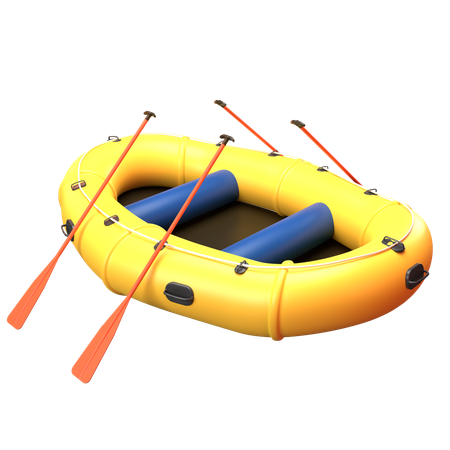 Rafting en el agua  3D Icon