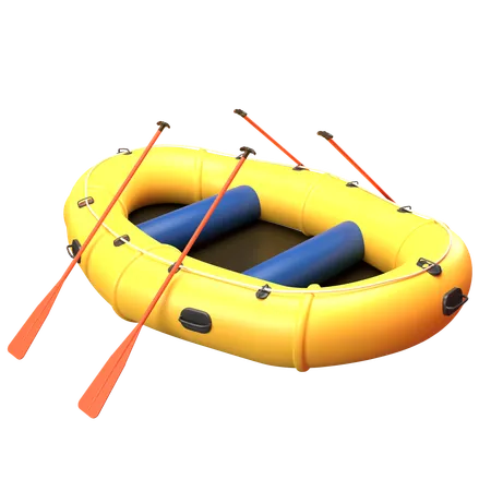 Rafting en el agua  3D Icon