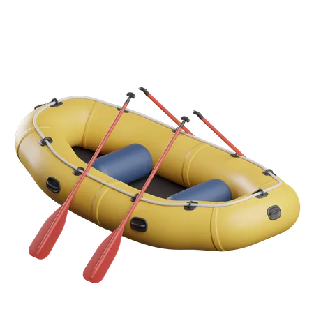 Rafting en el agua  3D Icon